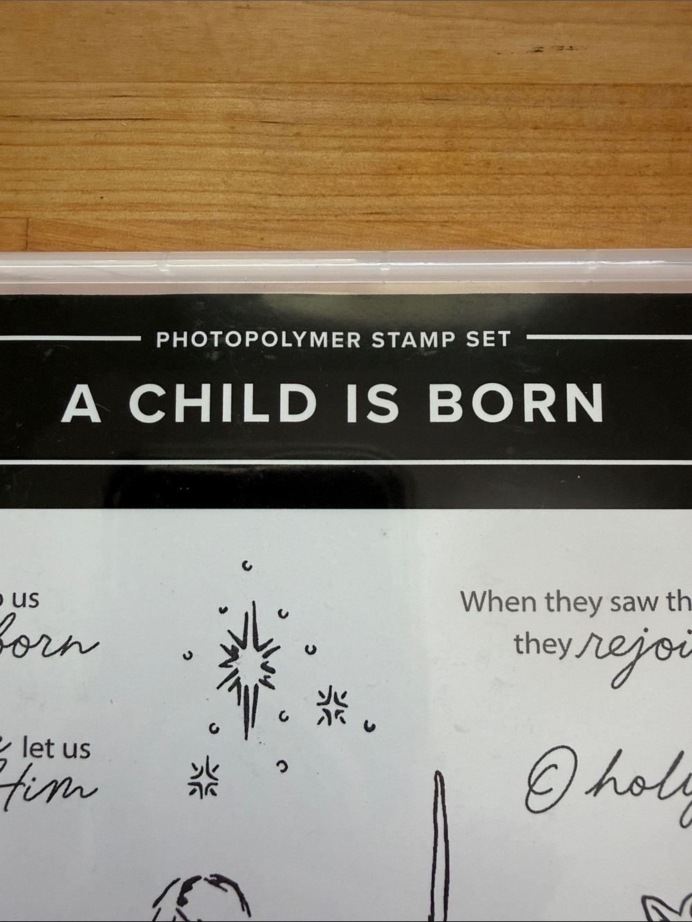 CHRISTMAS Retired Stampin’ Up! A Child Is Born Photopolymer Stamp Set-NEW - Picture 3 of 7